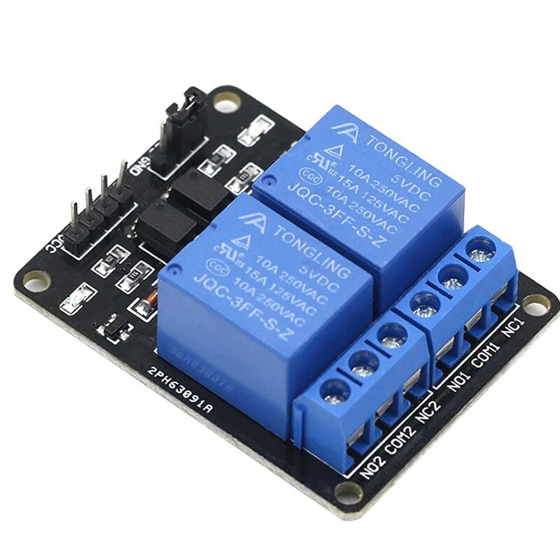 2-Channel Relay Module with Optocoupler 5V