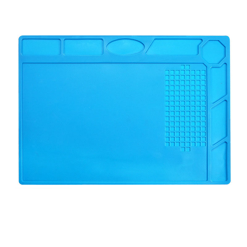 320×230mm Blue Heat Resistant Silicone Soldering Mat for Electronics Repair & BGA Work