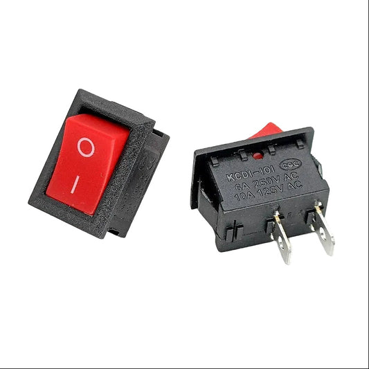 KCD1-102 15*21MM ON OFF 3Pin 6A250V Black Button Rocker Switch